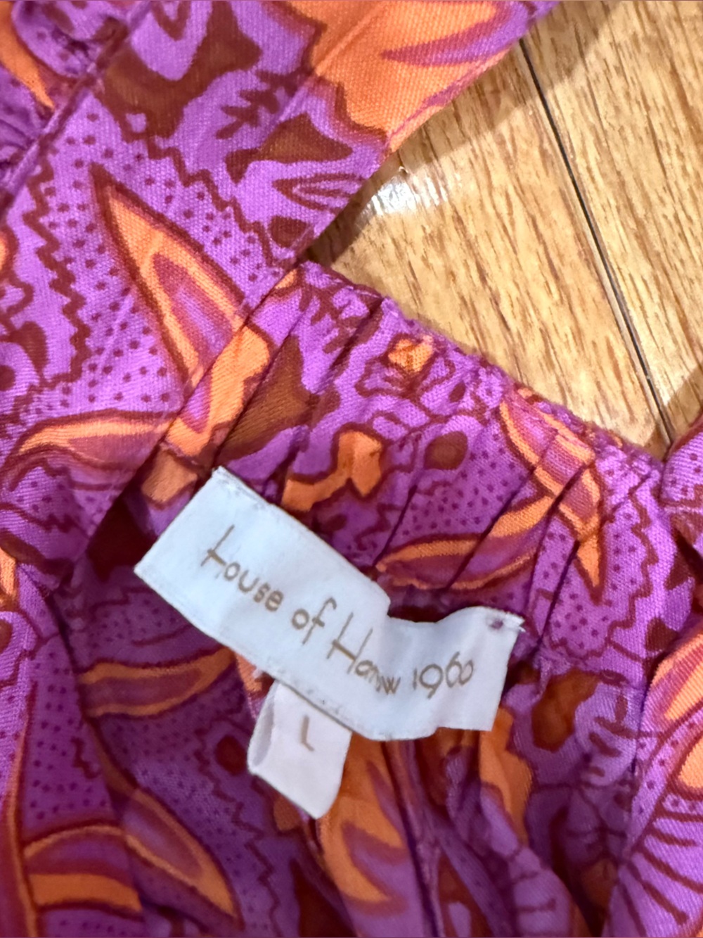 House of Harlow 1960 Purple and Orange Floral Maxi Dress - L - Picture 3 of 7